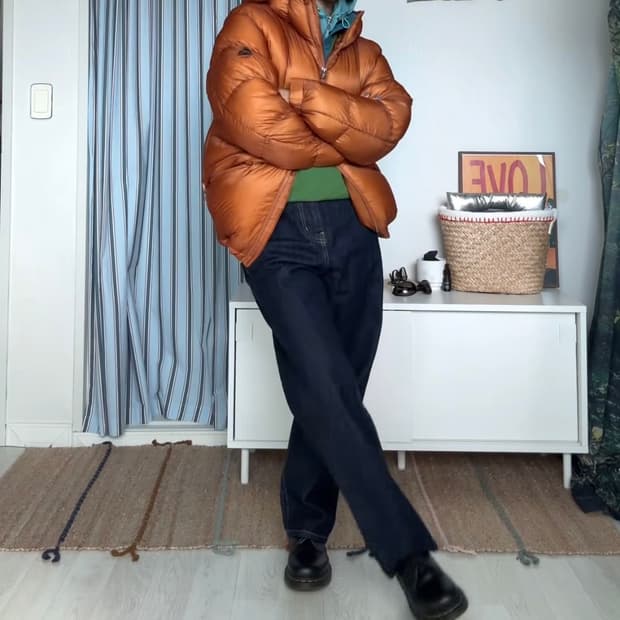 [새상품,90]블랙야크 스톤마스터 패딩 오렌지 마리골드 숏패딩