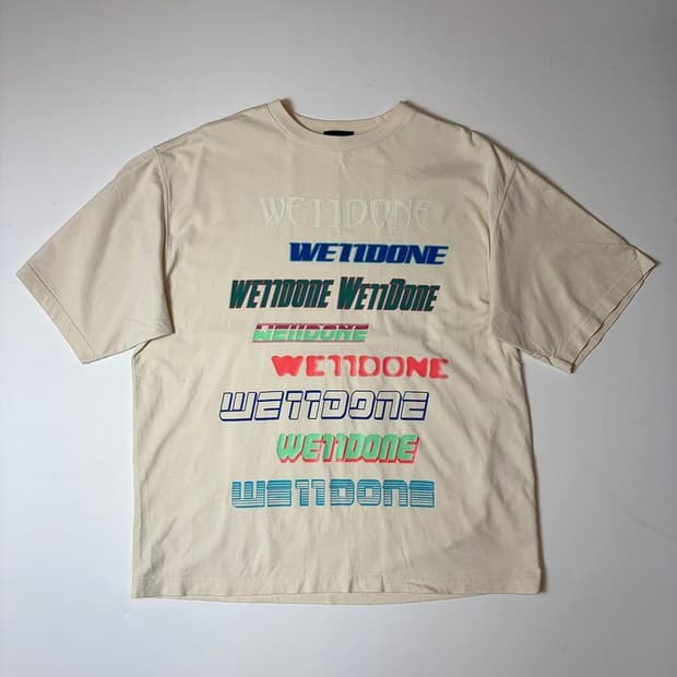 웰던 WE11DONE 멀티 그래픽 오버 반팔 티셔츠 PN9274