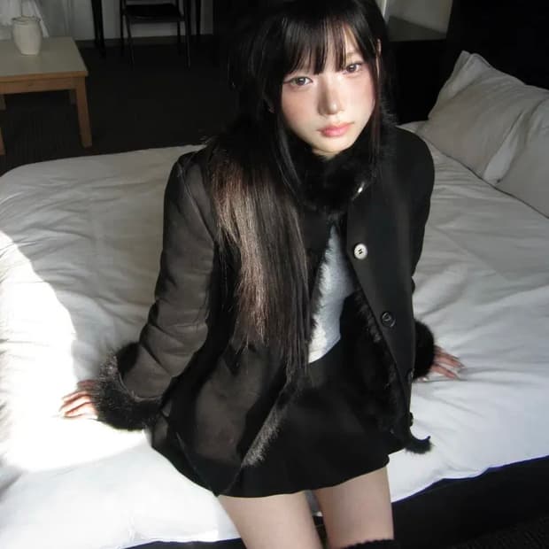 모디무드 자체제작 라인 퍼 무스탕