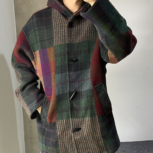 Jofeld 90’s USA 패치워크 더플 코트