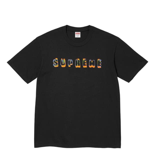 (M) 슈프림 스텐실 티셔츠 블랙 23Fw