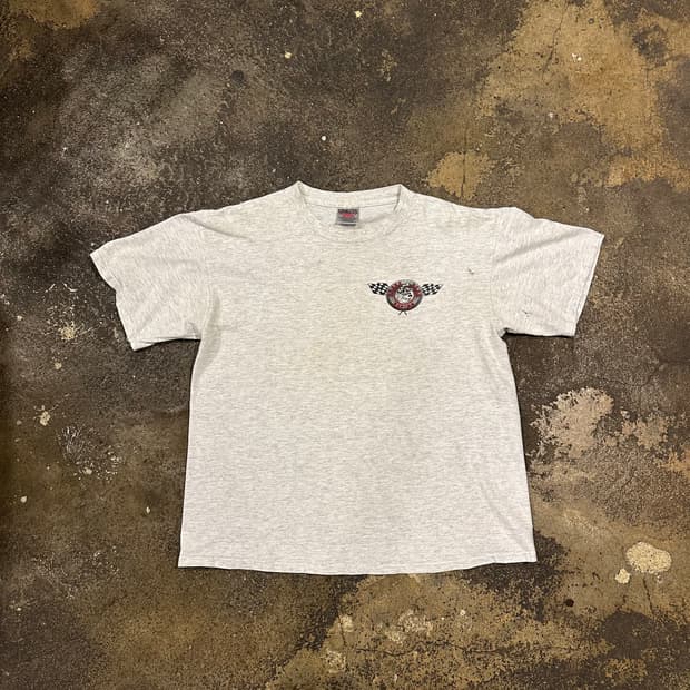 빈티지 90s 부바 베어 레이싱 티셔츠