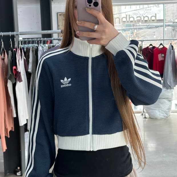 아디다스 와플 크롭 트랙탑 져지