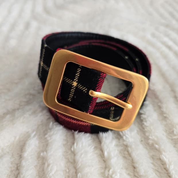 MOJO.S.PHINE 타탄 체크 벨트