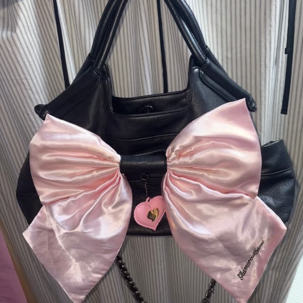 갸루 일본 빈티지 리본 숄더백 빅백 베이비메탈클럽 세실맥비 마즈 