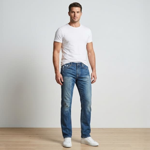 [A급34] 로빈스진 유니언잭&아이언크로스 커스텀 빈티지진