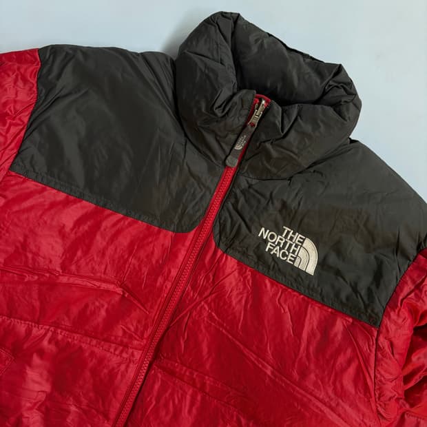 노스페이스 눕시 레드 패딩