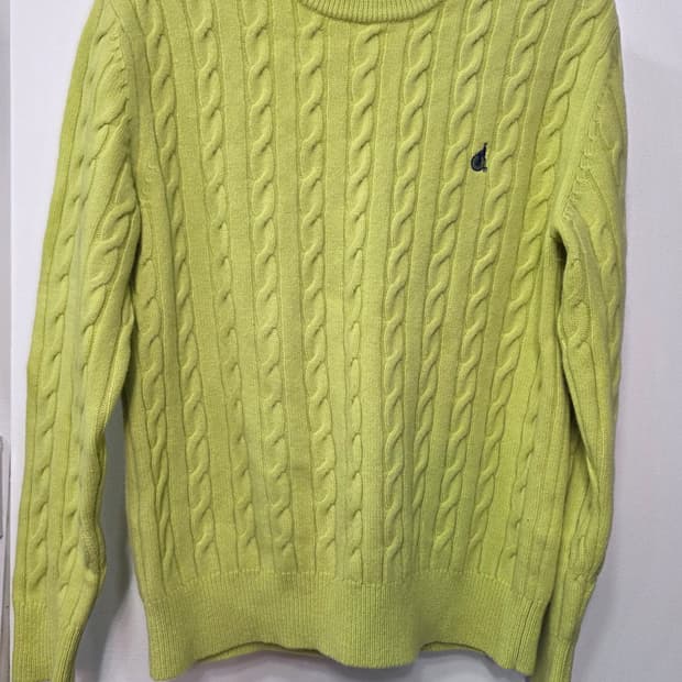 빈폴 남성 케이블 라운드넥 니트