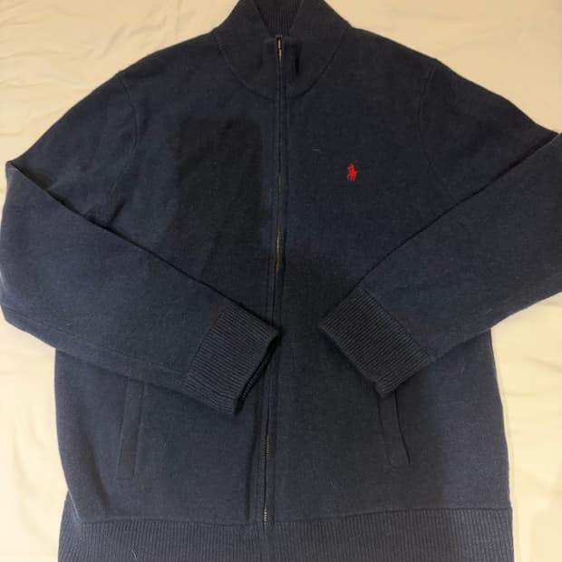 폴로 니트 집업 L