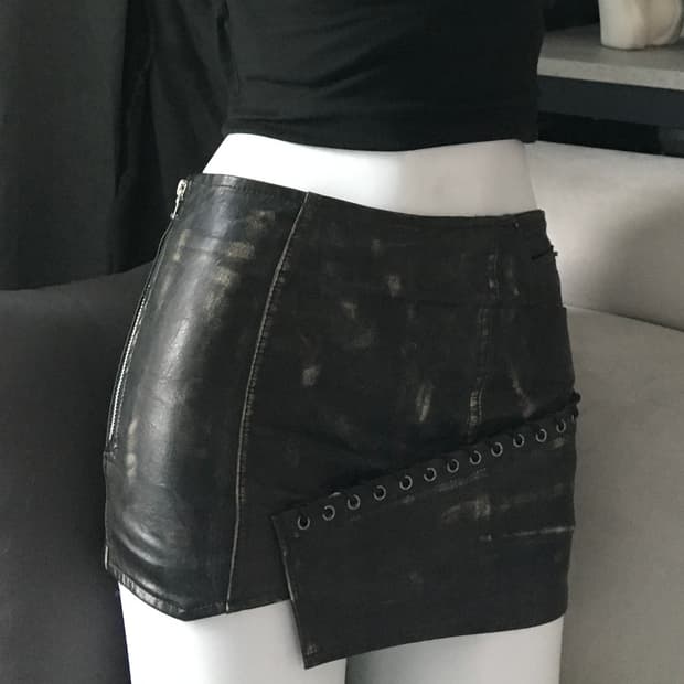 ༒ Vintage hole skirt