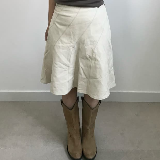 빈티지 레더 스커트