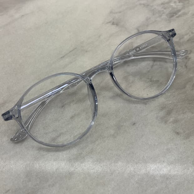 오앤씨 ONC 틴트 그레이 클리어 라운드 뿔테 안경