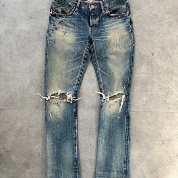 Hysteric Glamour 히스테릭글래머 킨키 Love 데님팬츠