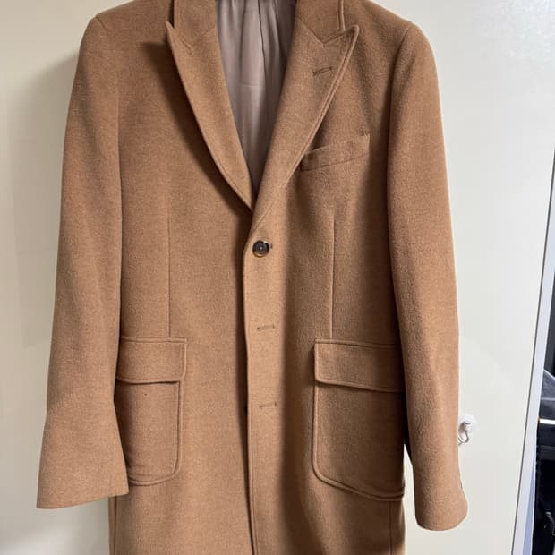 브룩스 브라더스 카멜 헤어 코트 38r