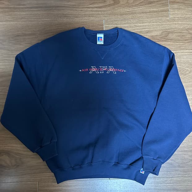 90s 빈티지 러셀 블링크 플레인 스웻셔츠 맨투맨 라지