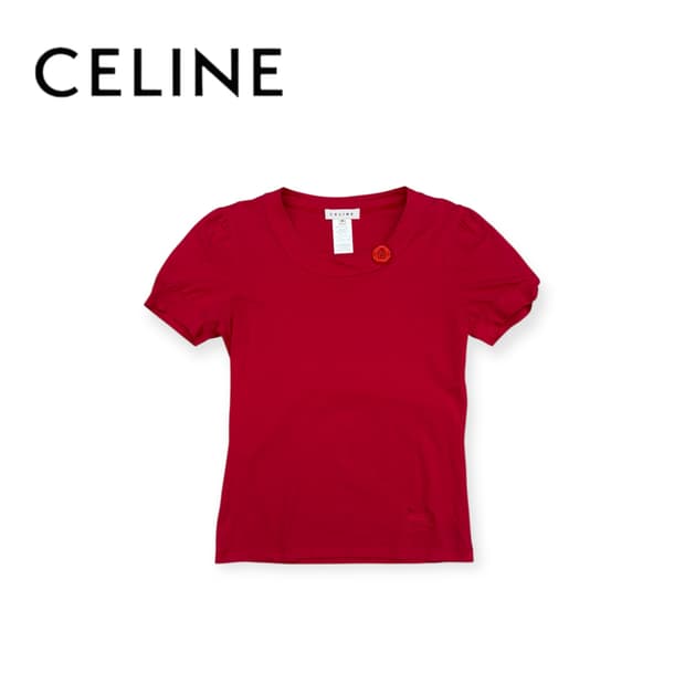 셀린느 숄더 시어링 티셔츠