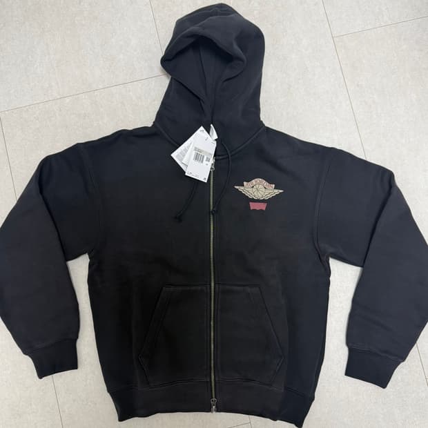 [XS]조던x리바이스 후드집업 블랙