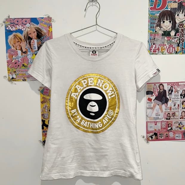  Logo printed white short sleeve shirt