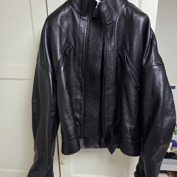 Alyx 22ss 모터 사이클 레더 자켓