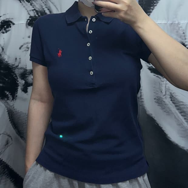 폴로 랄프로렌 슬림핏 반팔 티셔츠 네이비