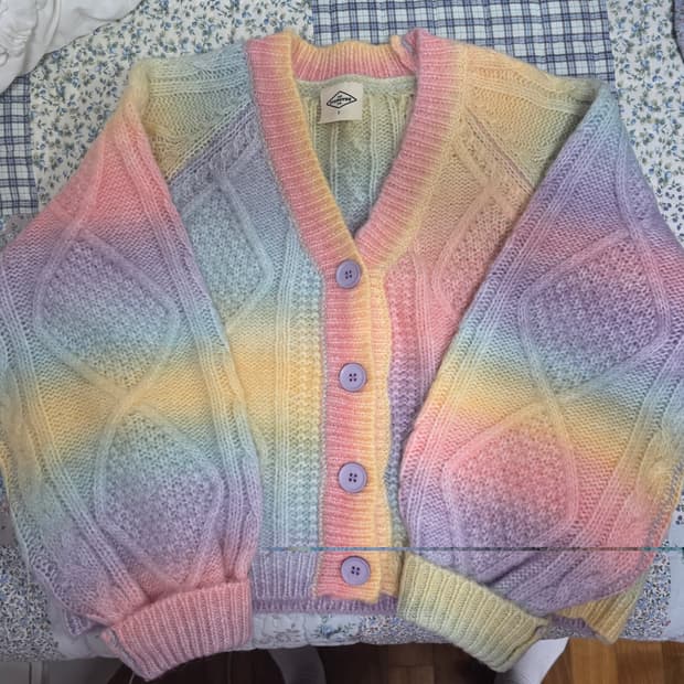 제너럴아이디어 레인보우 가디건