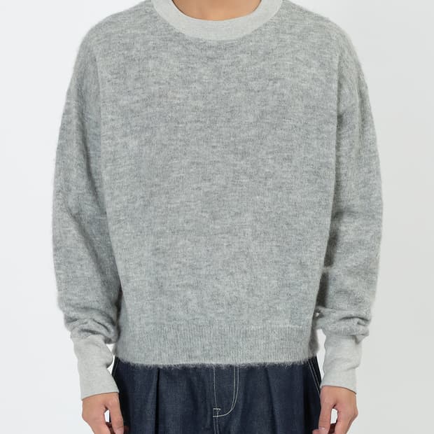 핑거린 리빙 모헤어 점퍼 그레이 L