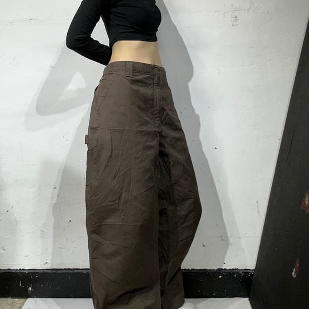 칼하트 B151 브라운 와이드 카펜터 워크 팬츠 카고 바지 