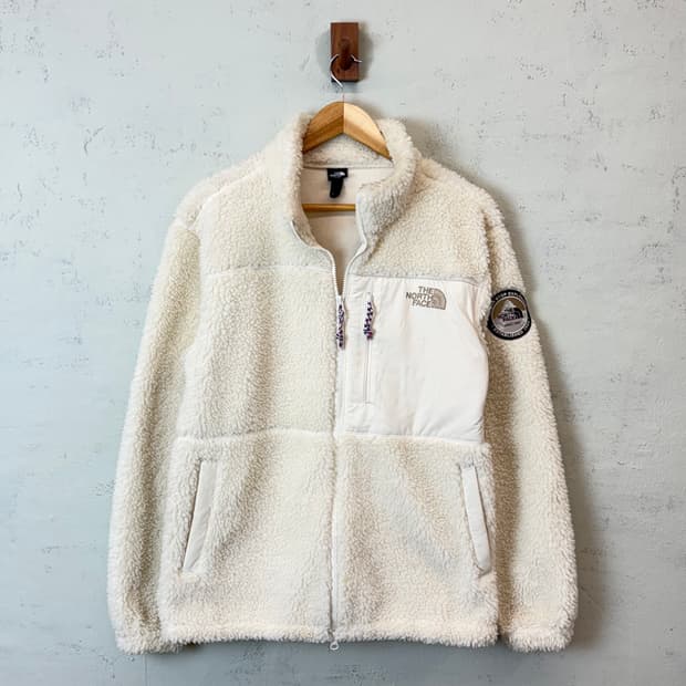노스페이스 크림 화이트 후리스 자켓