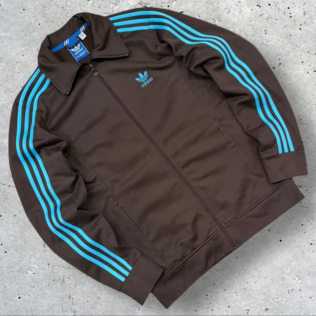 [110] 14s 아디다스 유로파 브라운 삼선 트랙탑 민트초코 B498