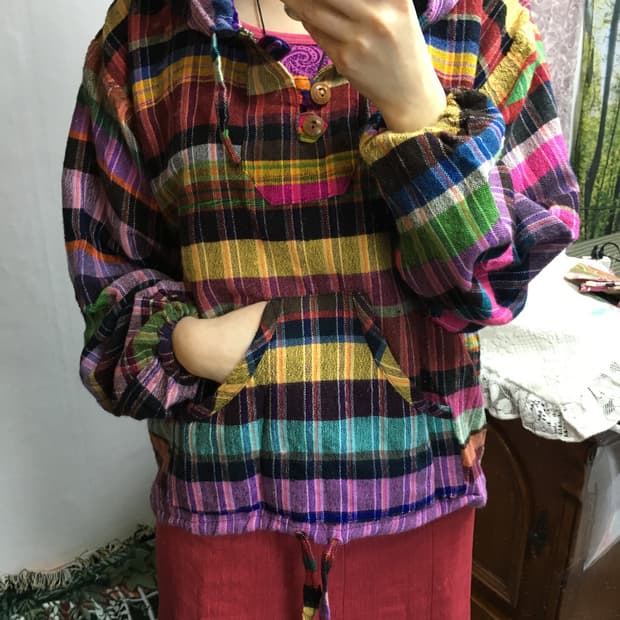 무지개 후드 상의