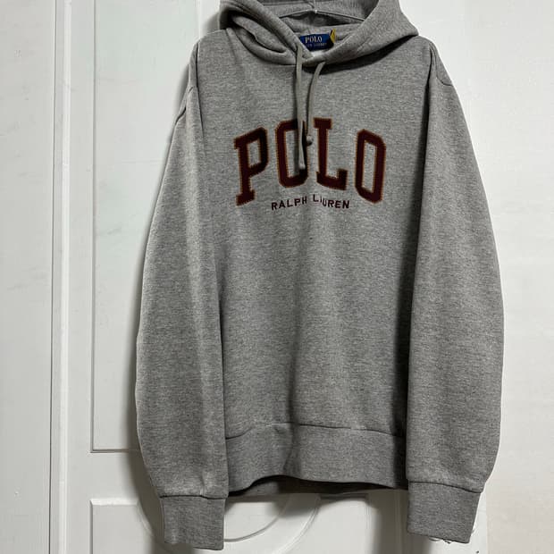 폴로 랄프로렌 플리스 로고 후드티