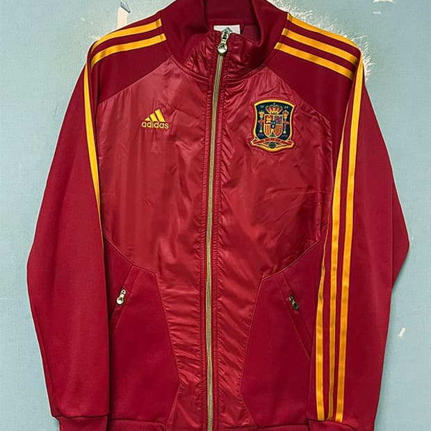 아디다스 스페인 트랙탑 져지 춘추 캐주얼 레드 XL 100-105