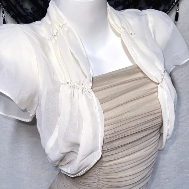 로맨틱갸루 로걀탑 진주 쉬폰 볼레로 가디건 핀터 히메 오리엔탈 페어리