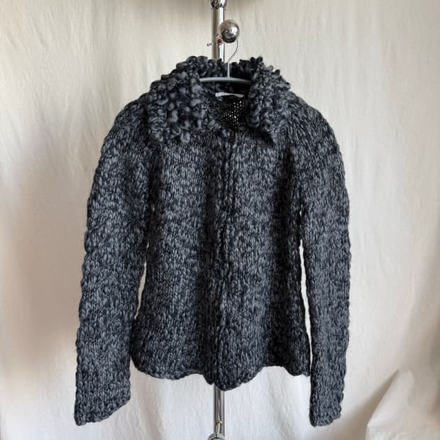 Sette 카라 니트 집업