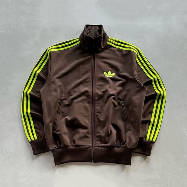 [M]아디다스 구형 파이어버드 초코 민트 브라운 트랙탑 져지