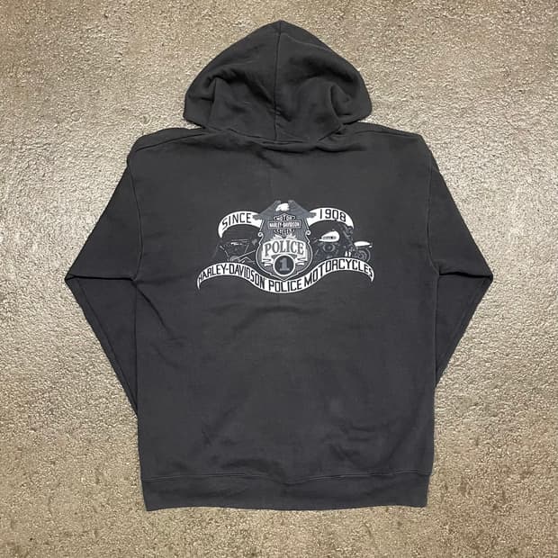 할리데이비슨 프린팅 후드 집업 (105)
