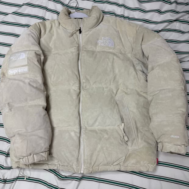 L) 슈프림 노스페이스 스웨이드 스톤