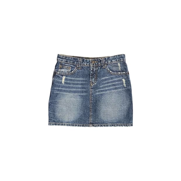 Boo’s jeans 데미지 디테일 데님 미니스커트