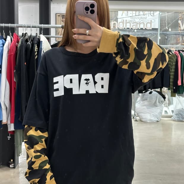 베이프 1st 카모 레이어드 롱슬리브