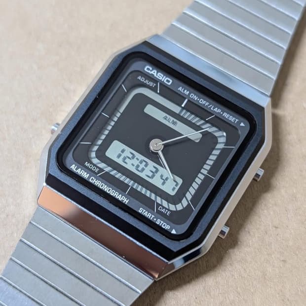 80s 카시오 빈티지 재팬 아나디지 시계