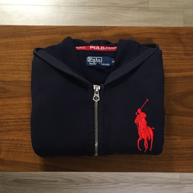 폴로 빅포니 후드집업 진네이비