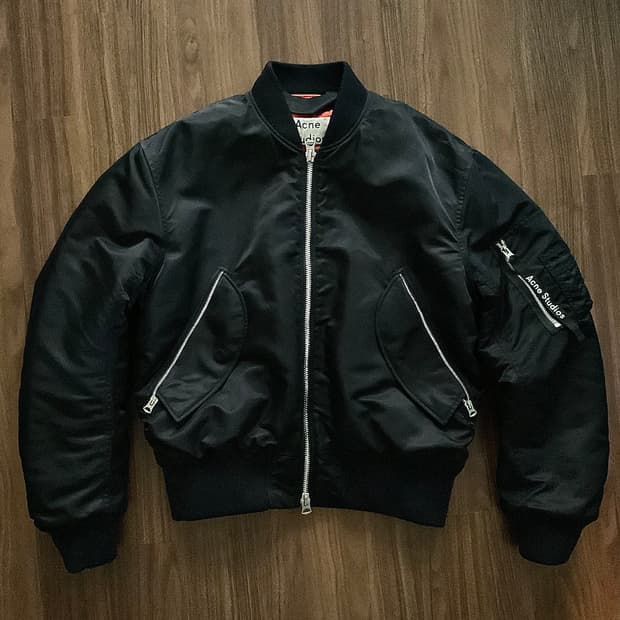 아크네 스튜디오 마키오 MA-1 봄버 마원 블랙 44