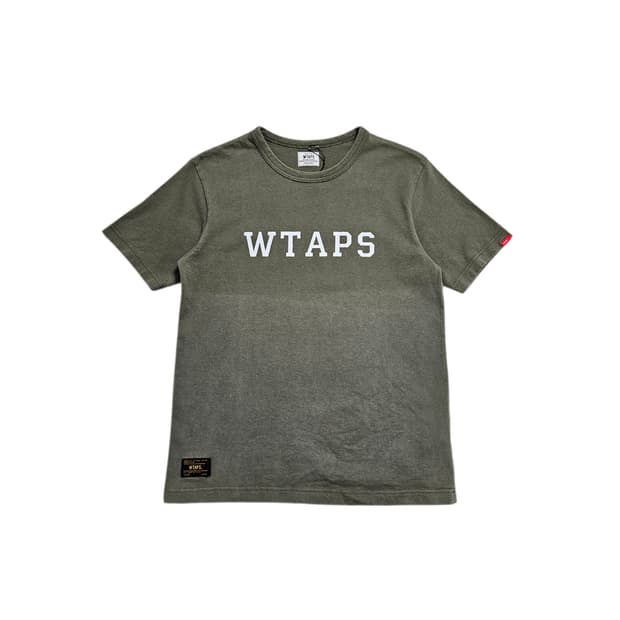 더블탭스 로고 반팔티 카키