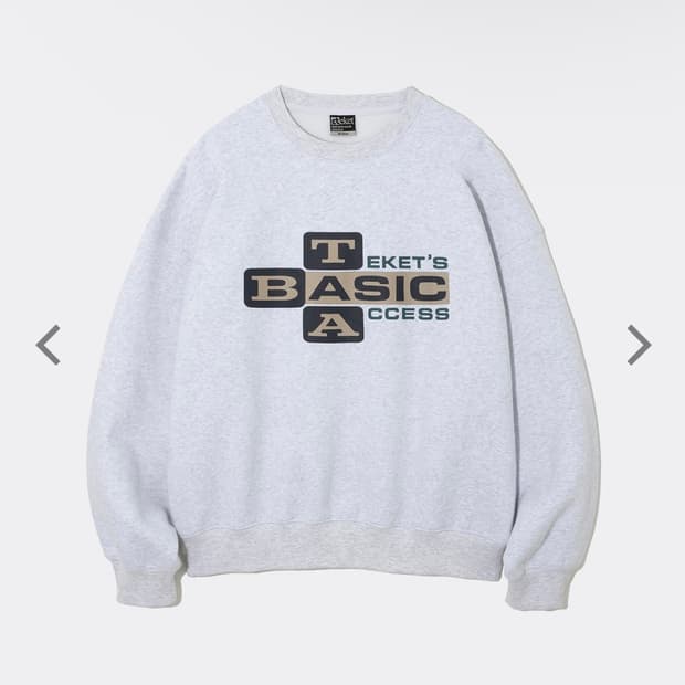 테켓 맨투맨 멜란지그레이 m