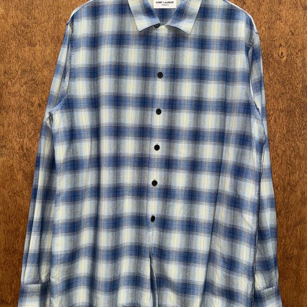 생로랑 파리 비스코스 플란넬 셔츠