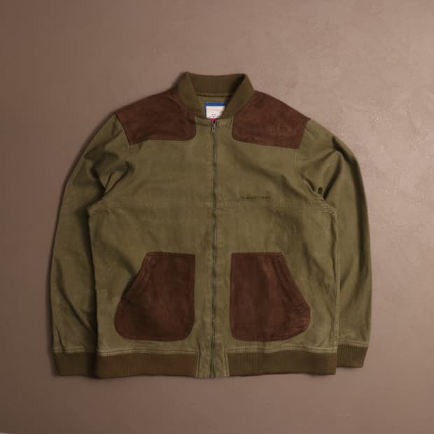 90's 일본빈티지 헤비코튼 워크 블루종 자켓 A1417