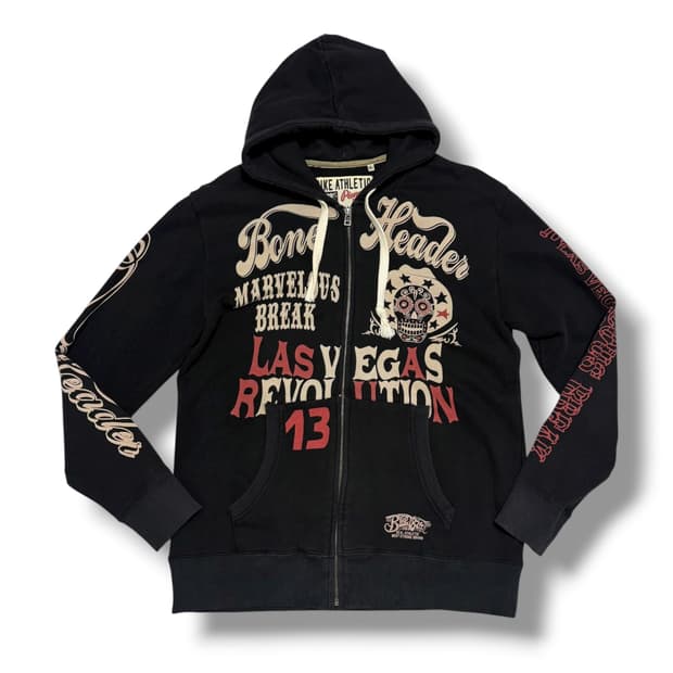 JPN Bike Athletic 펑크 웨스턴 그래픽 후드집업