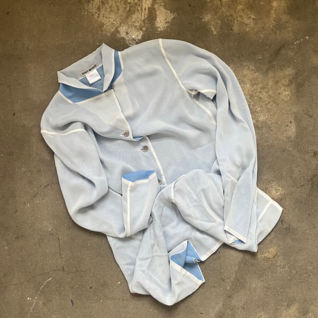 Issey Miyake 큐프라 원단 롱 셔츠