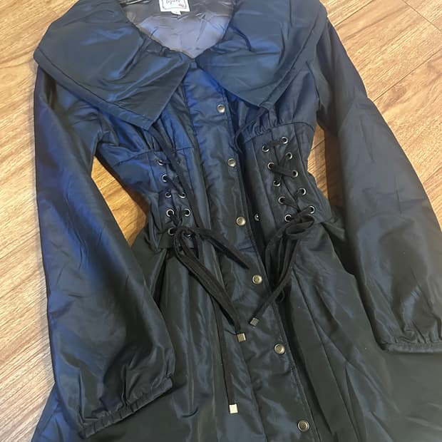 빈티지 리본 자켓 점퍼 코트 히메갸루 로걀 라떼 공겜여주 긱시크 고딕