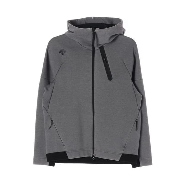 데상트 테크니컬 사선 포켓 하이넥 후드 집업 L